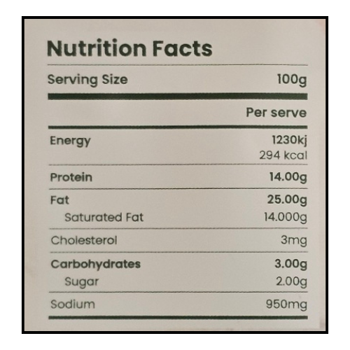 Freeze Dried Goat Feta - 250g Packet